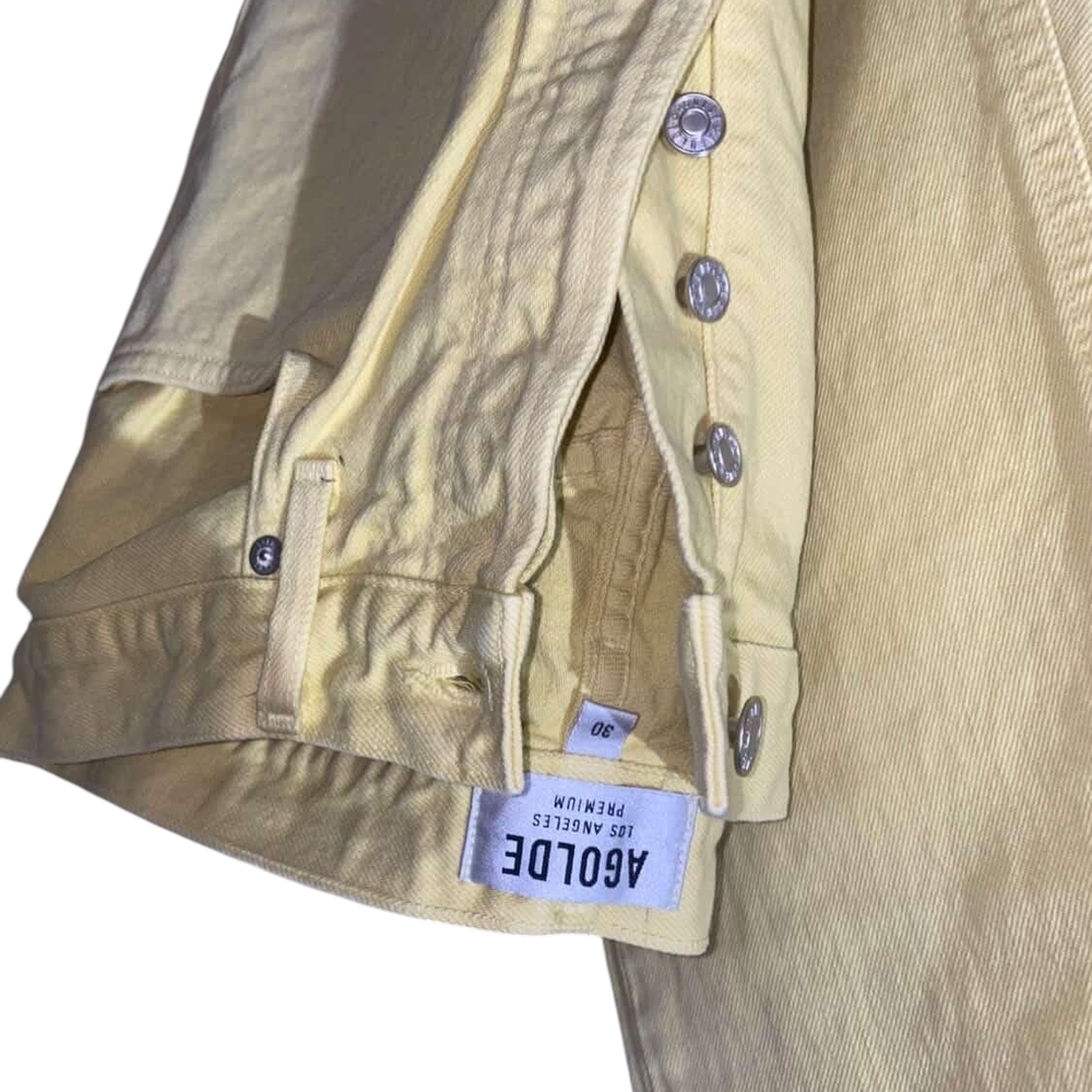 AGOLDE Yellow Denim Jean Button Fly